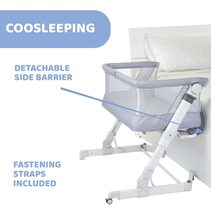 Chicco Next2Me Pop Up Co-sleeping Cot Grey Mist