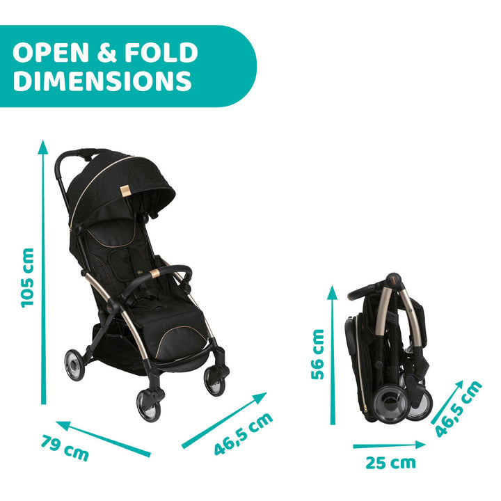 Chicco Goody Plus Self-Folding Stroller Black RE_LUX