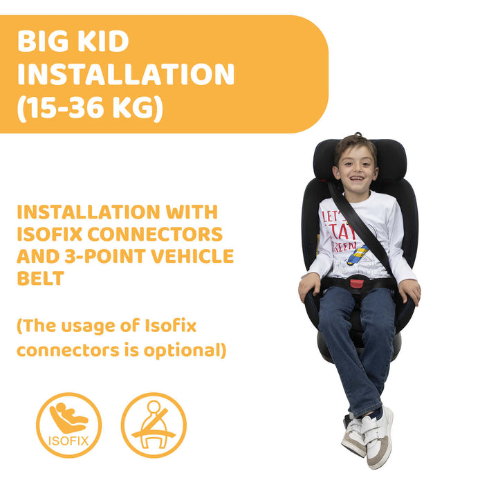 Chicco OneSeat Air All-in-One Car Seat Blue Black 04087022870000