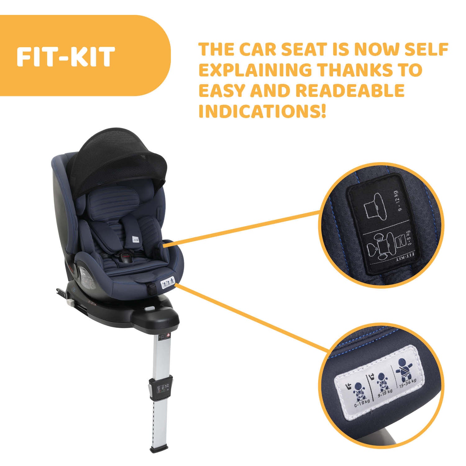 Chicco OneSeat Air All-in-One Car Seat Blue Black 04087022870000