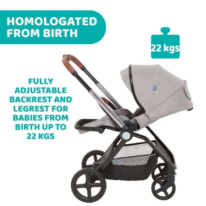 Chicco Mysa 2-Ways Facing Stroller Black Satin