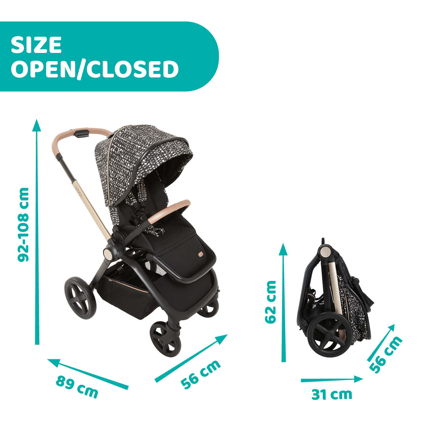 Chicco Mysa Glam Dew Re_Lux Stroller 06087026320000