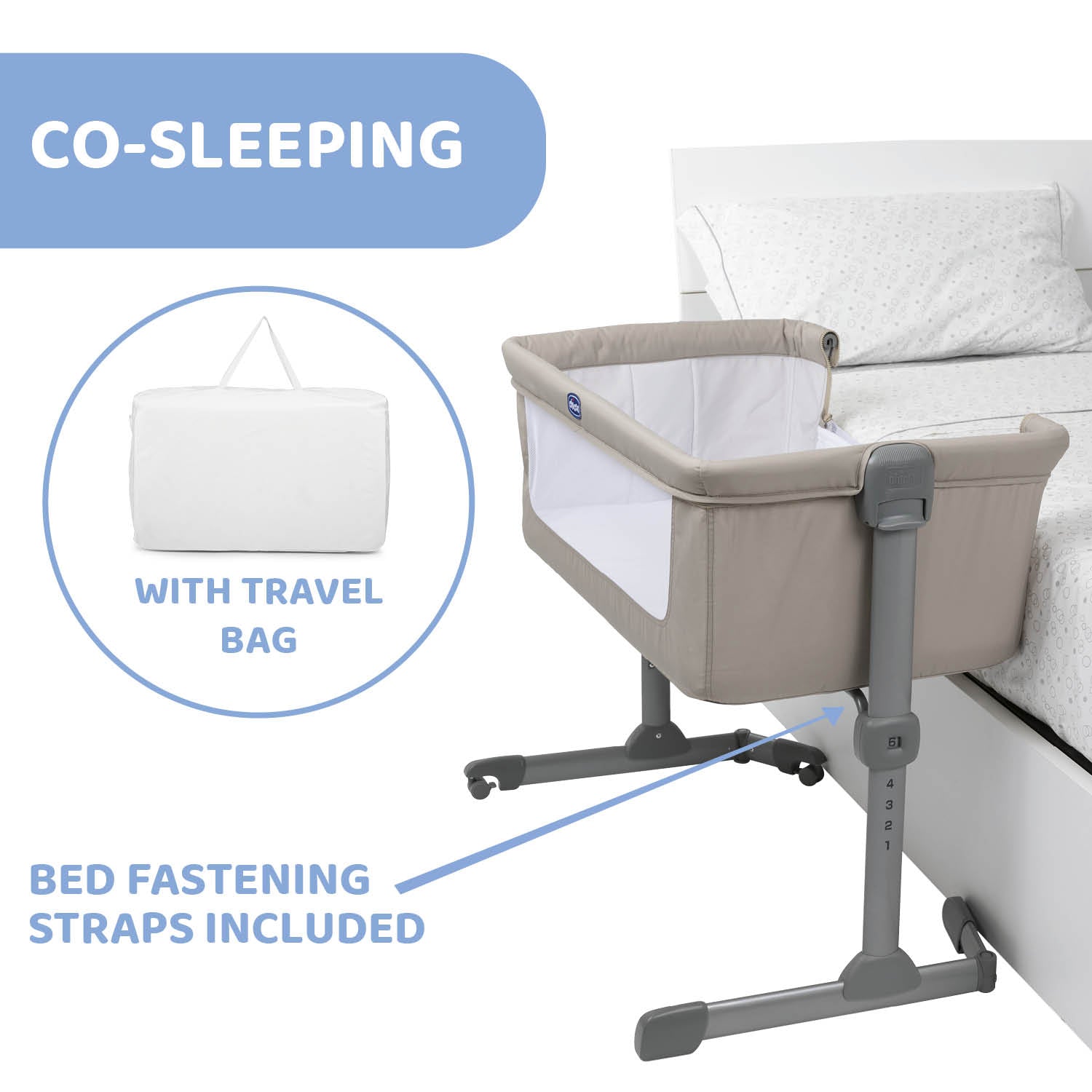Chicco Next2Me Essential Co-sleeping Cot Dune