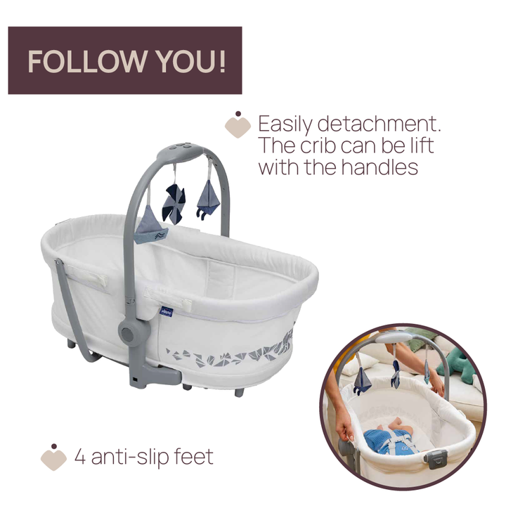 Chicco Baby Hug 5in1 Pro Crib White Cream