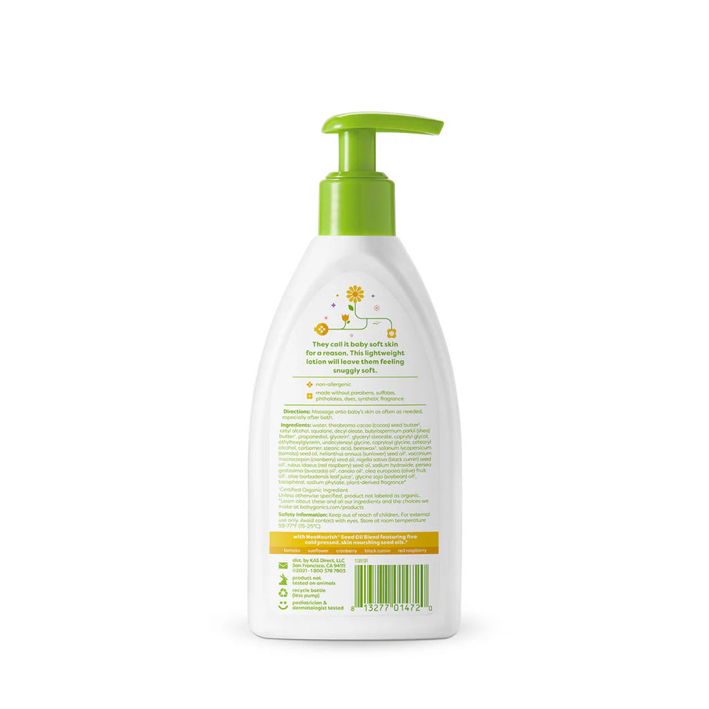 Babyganics moisturizing daily lotion, 266ml, chamomile verbena