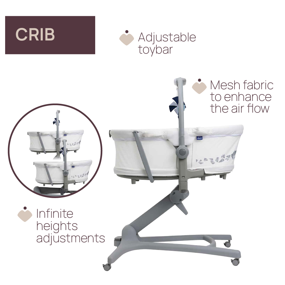 Chicco Baby Hug 5in1 Pro Crib White Cream