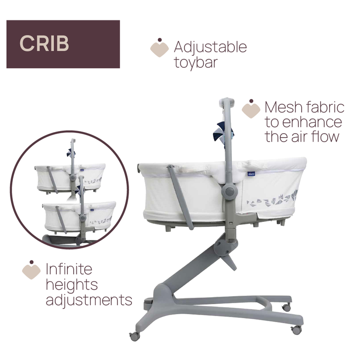 Chicco Baby Hug 5in1 Pro Crib White Cream
