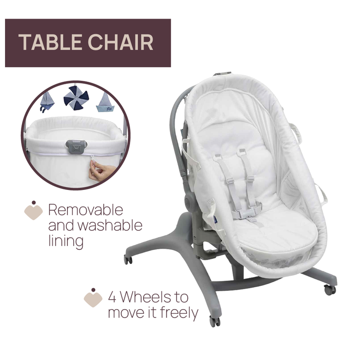 Chicco Baby Hug 5in1 Pro Crib White Cream