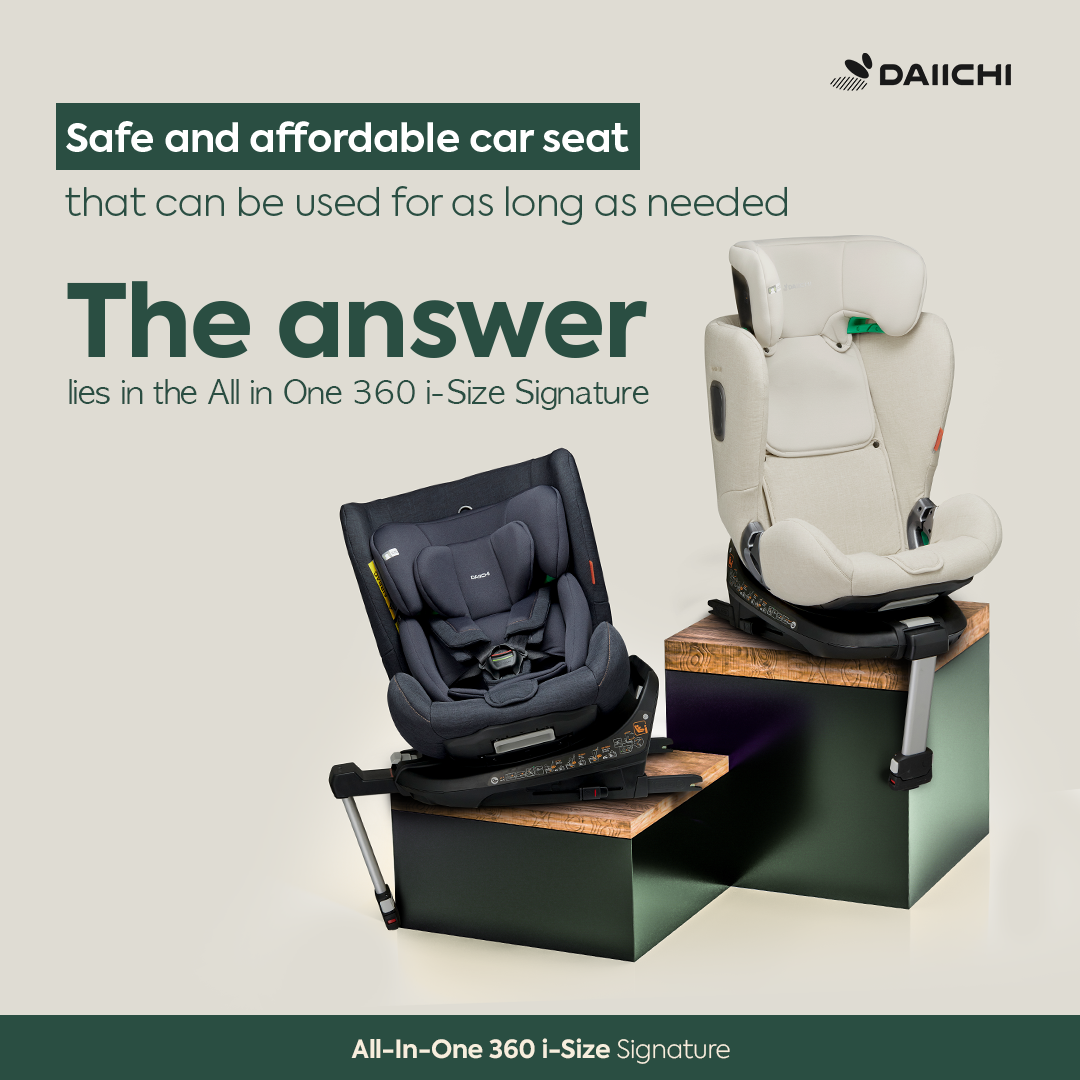 Daiichi All Age 360 Signature Car Seat (from birth to 7 years) - Pre Order Delivery end May 26