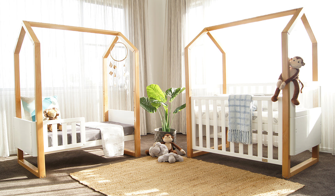 Babyhood Kayula Mila Cot 5 in 1 Beech/White