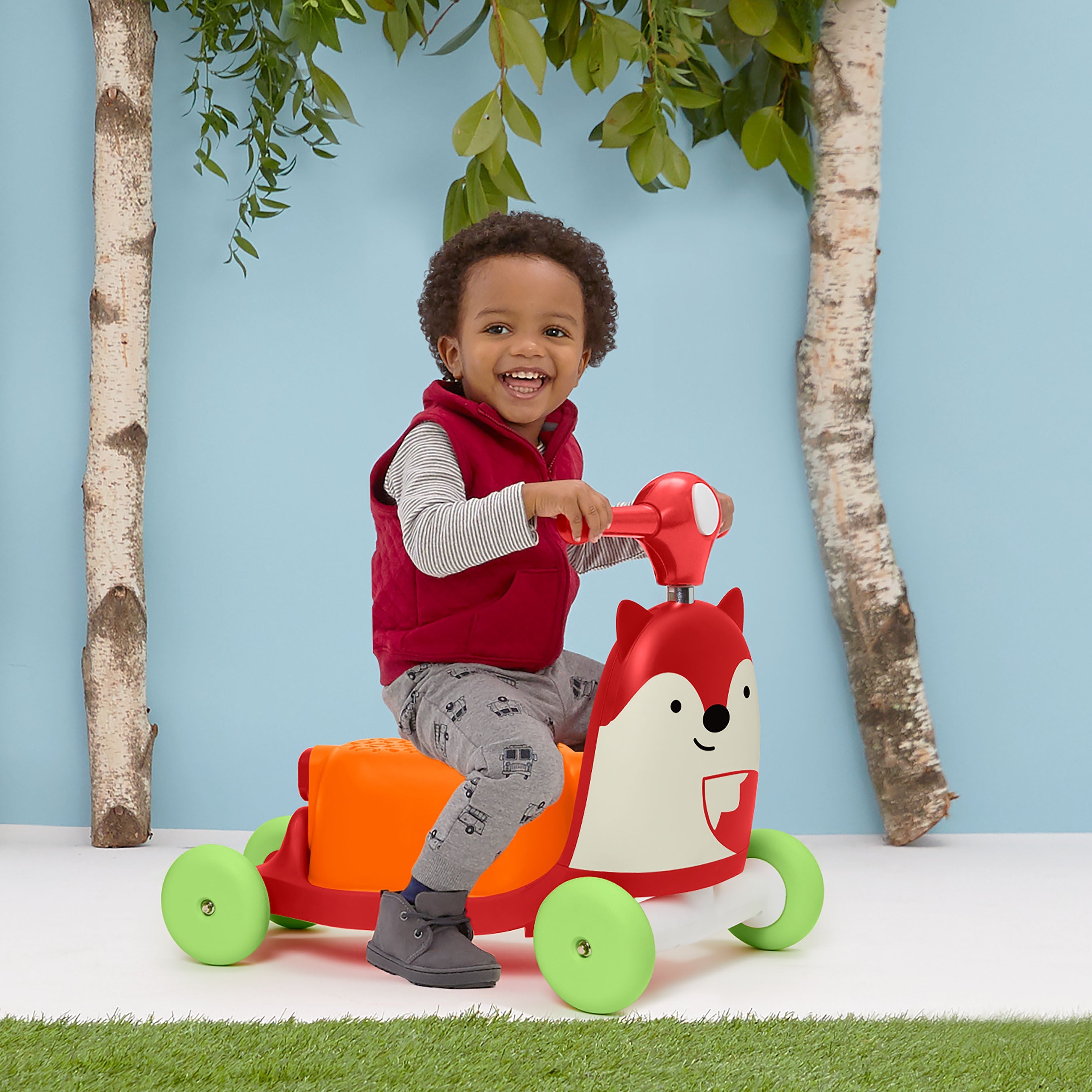 Skip Hop Zoo Ride On 3 in 1 Scooter - Fox
