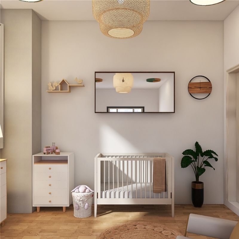 Little kBaby Baby Cot - Soft Tone Grey (with Free Mattress)
