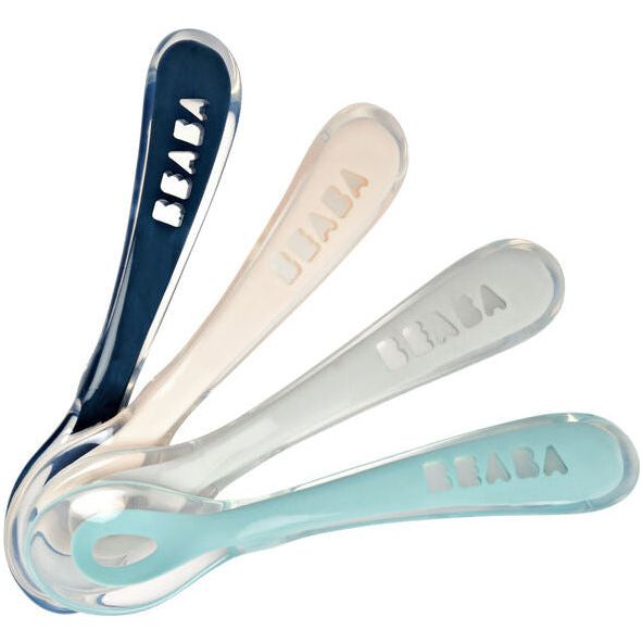 Beaba 2nd Stage Silicone Spoon Set of 4 (Assorted Colours)