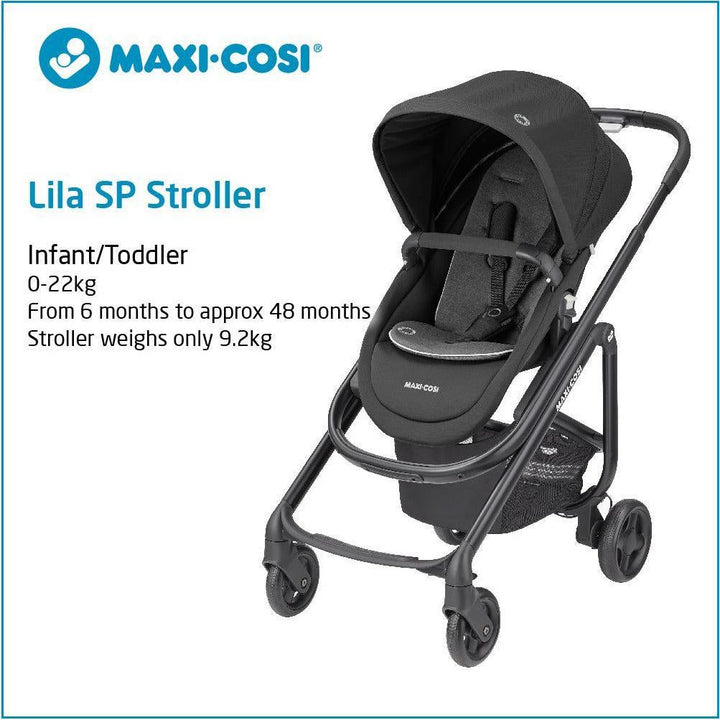 Maxi-Cosi LILA SP Stroller - Essential Black (6m-48m) (0-22kg) | Little Baby.