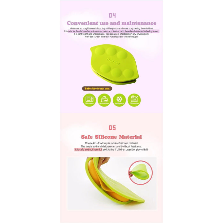 Monee Kids Food Plate - Yellow | Little Baby.