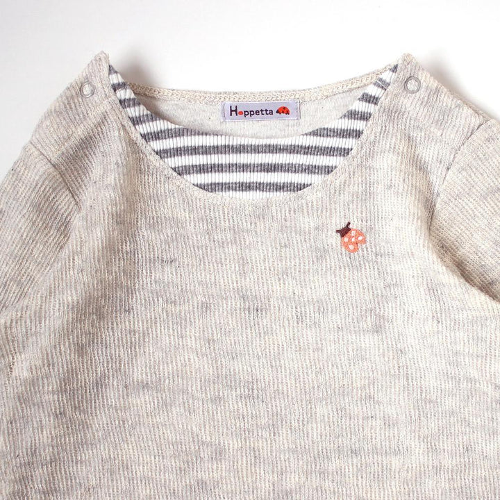 Hoppetta Layered Shorts - Oatmeal | Little Baby.
