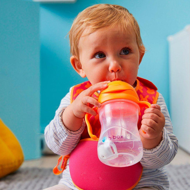 B.Box Sippy Cup Neon - Pink Pomegranate (NEW Upgraded 2019) | Little Baby.