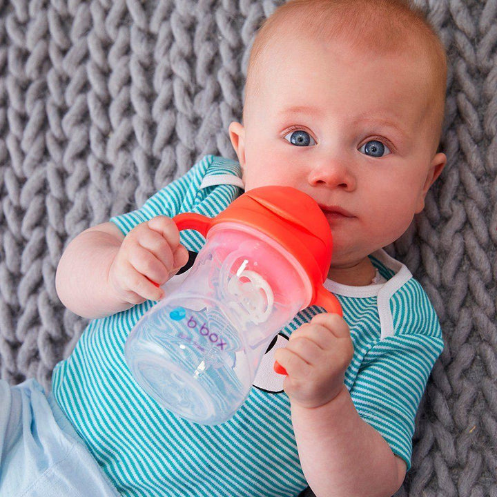B.Box Sippy Cup Neon - Pink Pomegranate (NEW Upgraded 2019) | Little Baby.